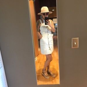 Cream denim dress